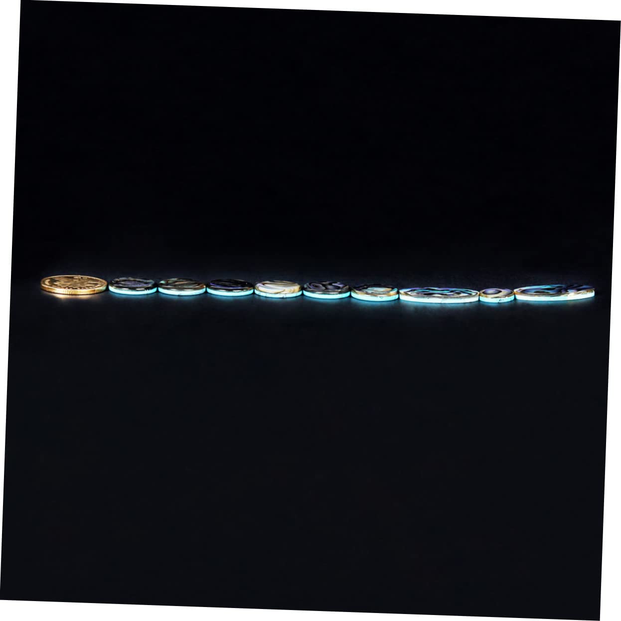 Boutons de Saxophone en Nacre d'Ormeau, Lot de 9 Pièces, 3 Tailles | Boutons de Saxophone Alto, pour Ténor et Soprano, Formes Rondes et Ovales, Toucher Lisse, Réduit la Fatigue
