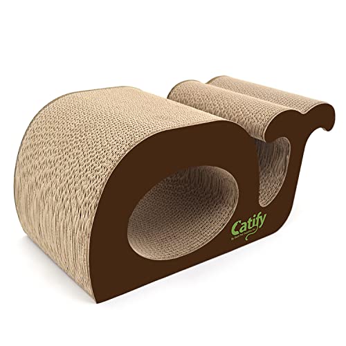 Image of Best Pet Supplies Catify Cat Scratcher, Fun Interactive Scratchers, Posts, Poles, Claw Safe, Furniture Saver Indoor Play Support Natural Cat Behaviors Heavy Duty - Whale