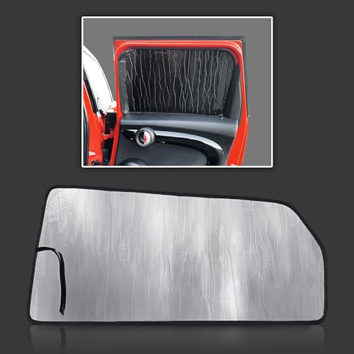 GalaxyAutoShield Custom Fit Rear Side 2nd Row Window Sunshades (2pcs) for 2015 2016 2017 2018 2019 2020 2021 2022 2023 2024 MINI Hardtop 4 Door, UV Reflector Privacy Insulated Protection (Made in USA)