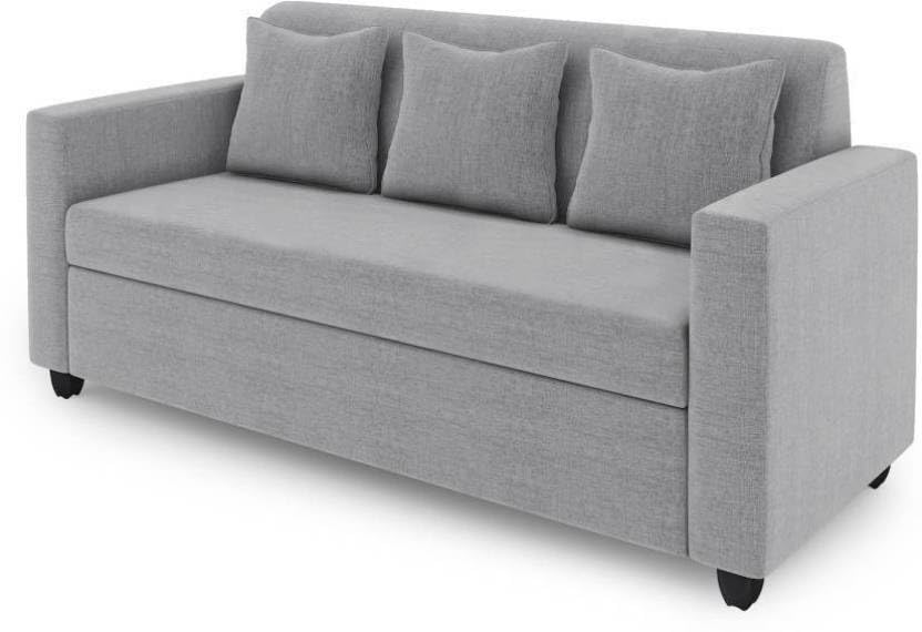 Image of Bharat Lifestyle Lexus Fabric 5 Seater Sofa Set (Light Grey)