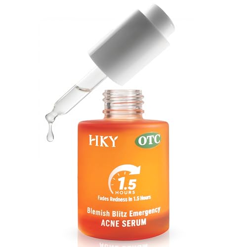 HKY – Acne Serum For Face, 1.5 Hour Blemish Blitz Emergency Anti Acne Treatment To Reduce Redness With Salicylic Acid, Niacinamide, Panthenol, Retinol – Prone Skin