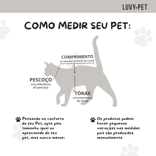 LUVY PET, Roupa para Gato Pós Cirúrgica Castração Branca Tamanho:Zero