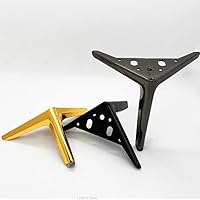 Vista 6 de Patas de muebles negras de 6 pulgadas de metal resistente para sofá, sofá, tocador, banco, gabinete, juego de 4