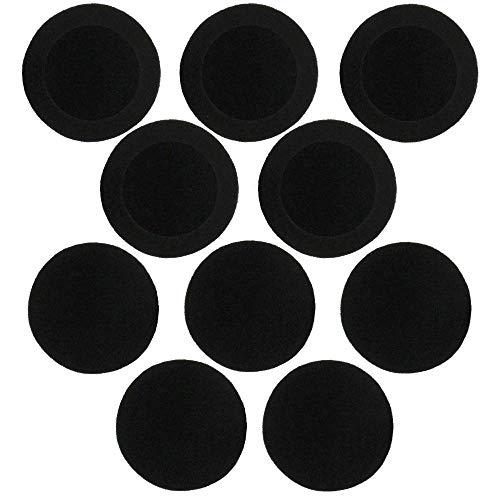 On-Ear Cushions 59mm/2.3" Foam Ear Pads Headphone Headset Covers, Round (5 Pairs) Pack of 10