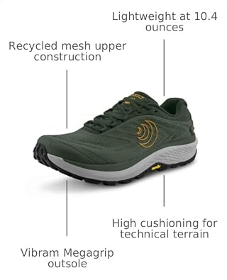 Topo Athletic Men's Pursuit 2 Running Shoes - Lightweight 0MM Drop Laced Shes, Athletic Shoes for Trail Running