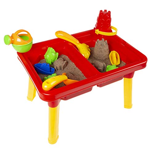 HEY! PLAY! Water Table with Lid and Toys - Playset with 2 Sensory Bins for Sand or Water - Toddler Activity Set for Beach, Backyard or Classroom by HEY! PLAY! - Image 8