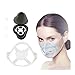 Produktbild 8PCS Masken Bracket Staubmasken Atemschutzmasken Maskenunterstützung mit Box, Filtermaske Gesichtsmasken Staub-Maske Holder für Atem Erhöht Raum Filter Mundschutz Support (Schwarz)