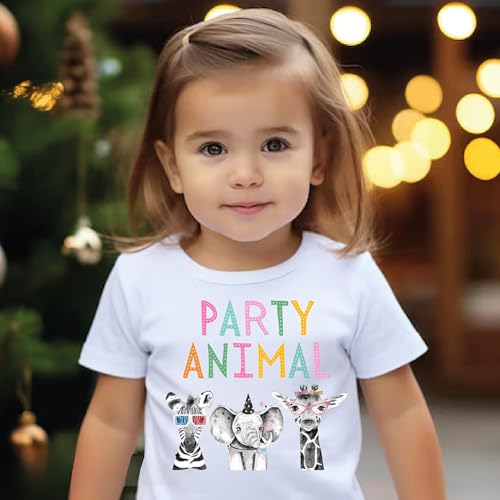 Party Animal Birthday Shirt for Toddler – Zoo Animals Design Birthday Tee, Jungle Safari Theme T-Shirt, Animal Theme Petting Zoo Outfit3