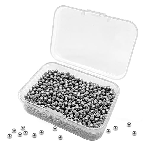 Dazkzooy 1000 Pezzi Perle di Pulizia - Palline Acciaio per Pulizia Bottiglie 3mm, Riutilizzabile Sfera di Pulizia per Decanter per Vino e Bottiglie Vetro - Sfera di pulizia in acciaio inossidabile 304