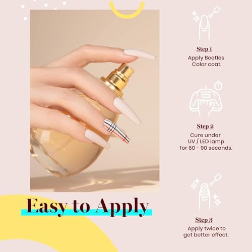 Image of Beetles Grey Gel Nail Polish, 15ml Stone Beige Brown Cream Gel Polish, Soak Off Uv LED Lamp Cured Nails Art Manicure Salon DIY Gift for Women