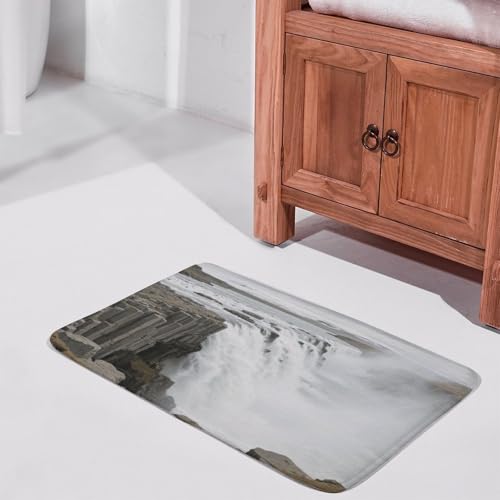 Alfombras de baño absorbentes con patrón Dettifoss antideslizante para ducha 3