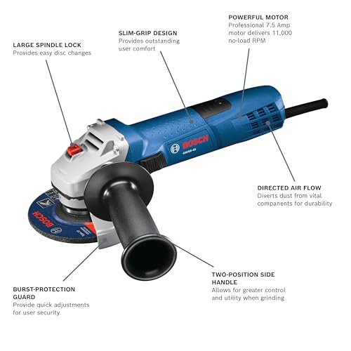 Bosch GWS8-45 4-1/2 Inch 7.5 Amp Angle Grinder thumb #1