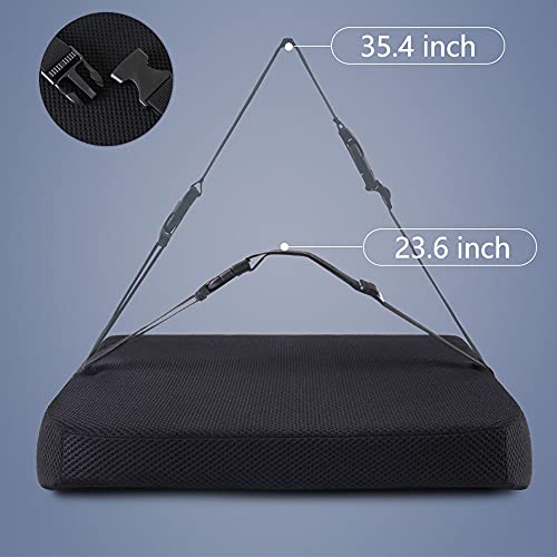 Bluesalt Back Cushion Massage Particles Design Memory Foam Lumbar Support Pillow With Adjustable Strap Effective Back Pain Relief Posture Improved For Office Chair, Car (Pink) #TOP6