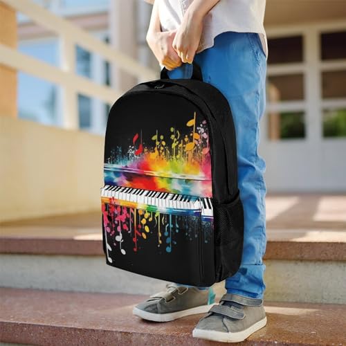 Mochila de Viaje con Bolsillo, Teclado de Piano Colorido, 42x30.5cm miniatura 7