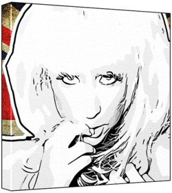 Amazon.com: Lady Gaga - Pop Art Print (Multicolour; Grungy Union