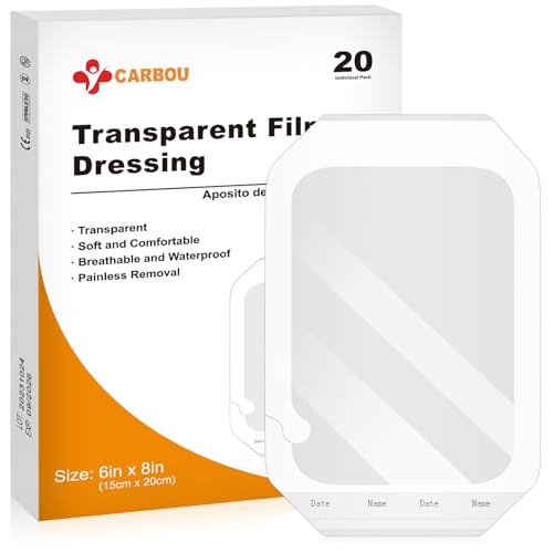 Image of Carbou Transparent Film Dressing, 6 inch x 8 inch, Pack of 20