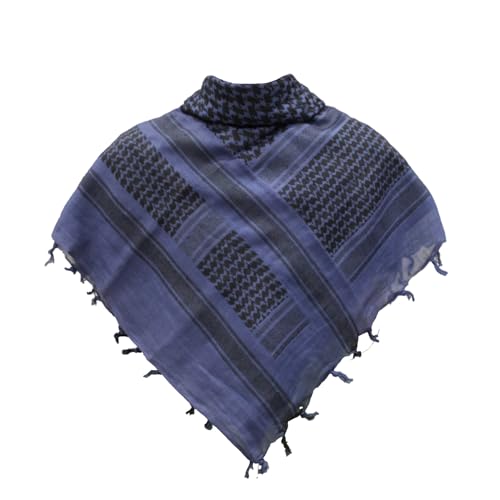 Image of Cotton Shemagh Keffiyeh Scarf - Lightweight Tactical Desert Head Neck Wrap, Sun Protection Outdoor Scarf for Summer Hiking