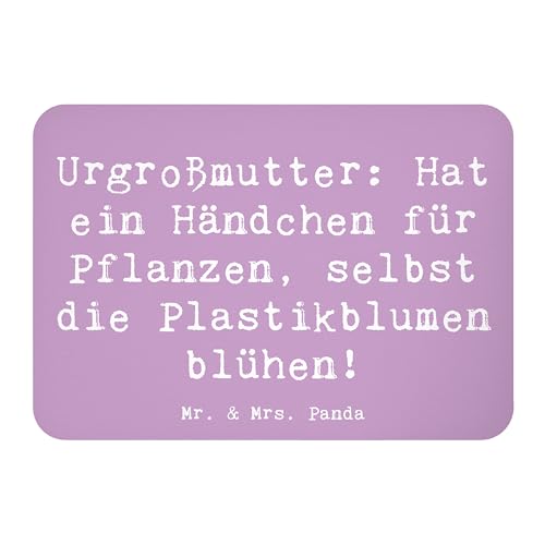 Mr. & Mrs. Panda Magnet Spruch Urgroßmutter Wundergrün - Geschenk, haftmagnet, Gartenarbeit, Familie, whiteboardmagnet, Fridge, Notizhalter, Kühlschrankmagnet, Familientradition, Pflanzen, Ahnen