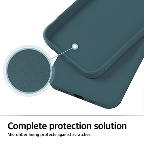 Roton For Iphone X Case, Square Liquid Silicone Case, Upgraded Enhanced Camera Protection, Shockproof Anti-Scratch Case With Microfiber Lining, 5.8 Inch, Turkey Green #TOP5