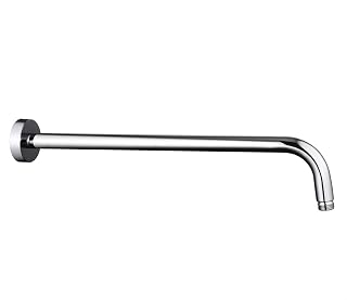 Enoughmen 12 Inch 90 Degree Stainless Steel Shower Arm with Flange - Chrome Wall Mount Extension for Rain Shower Heads