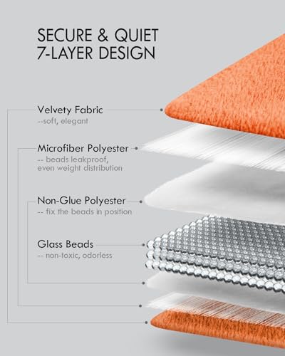 Image of Kaisa Weighted Lap Blanket 5 lbs 23 inch x 29 inch, Cozy Luxury Crystal Velvet Small Weighted Blanket for Adults, Portable Travel Weighted Blanket for Relaxation, All-Season Blanket, Machine Washable, Orange