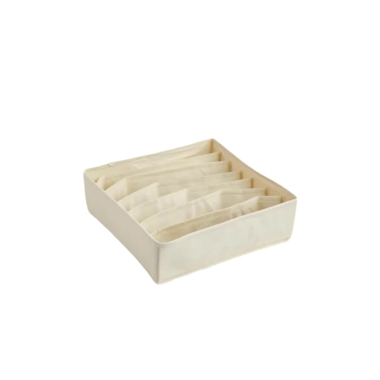 GYTTDERFL Sock Organiser Drawer Underwear Socks Bra Storage Box Clothes Organizer Bag Household Wardrobe Cabinet(Milky yellow-7grids)