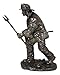 Ebros Gift Faux Bronze Resin Fighter Fireman with Fire Axe and Fork Statue 7.25
