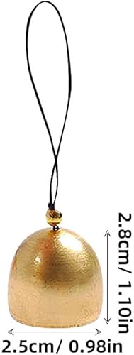 Miniatura 5 de IWOWHERO Adornos a granel para manualidades, pequeñas campanas de vaca en miniatura, decoración de boda con ribete dorado, decoración de latón, 12