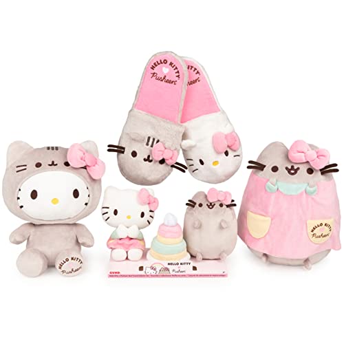 Gund Hello Kitty X Pusheen The Cat Stuffed Animal, Sanrio Pusheen Costume Plush, 9.5” #TOP5