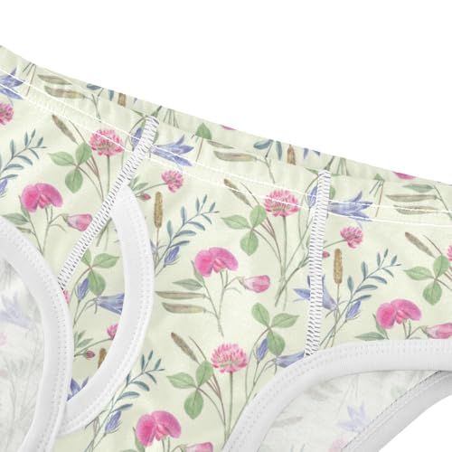 Boys' Exclusive Briefs Toddler Underwear 95% Combed Cotton Boxerbriefs 2T Soft Floral Pattern 324