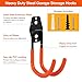 Donext Garage Hooks, 12 Pack Heavy Duty Steel Utility Hooks for Hanging, Wall Mount Garage Storage Hooks for Tools, Ladders, Bikes, Bulky Items, Orange