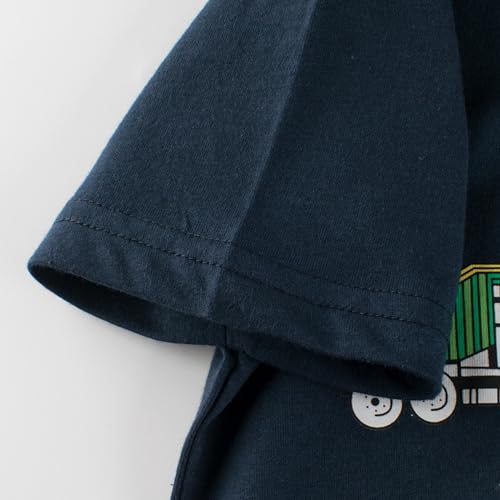 Image of Toddler Boy Clothes Cartoon Cotton Summer Short Sleeve T-Shirt and Shorts Kids Outfit Set 2-7 Year