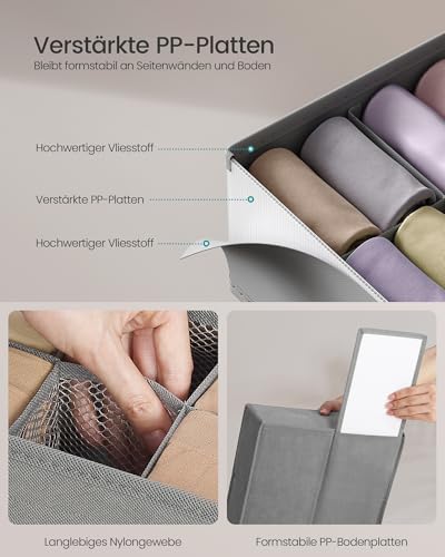 SONGMICS Unterwäsche-Organizer 4er Set, 80 Fächer, faltbar – Ansicht 3