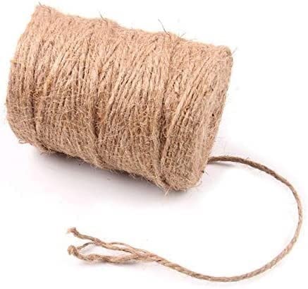 Naturalny sznurek jutowy, 100 Meters Natural Burlap Hessian Jute Twine 4mm
