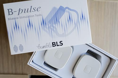 B-Pulse Bilateral Stimulation Tool, Dual Vibration Units with Adjustable Straps, EMDR Therapy Device for Children and Adults