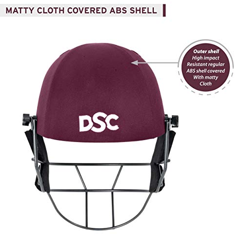 Image of DSC Fort 44 MS Cricket Helmet for Mens (Adjustable Steel Grill | Back Support Strap)