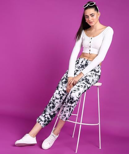 Image of Women Casual Bright Black Solid Women Joggers