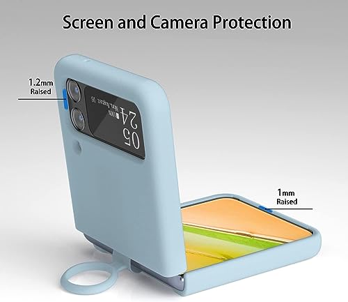 Image of MIDOS Back Cover Compatible with Samsung Z Flip 4 Silicone Case Full Protection Shock Proof Case for Samsung Galaxy Z Flip 4 (C-Green)