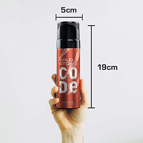 WILD STONE CODE Copper Long Lasting No Gas Body Perfume For Men, Pack Of 2 (150Ml Each) - Spray