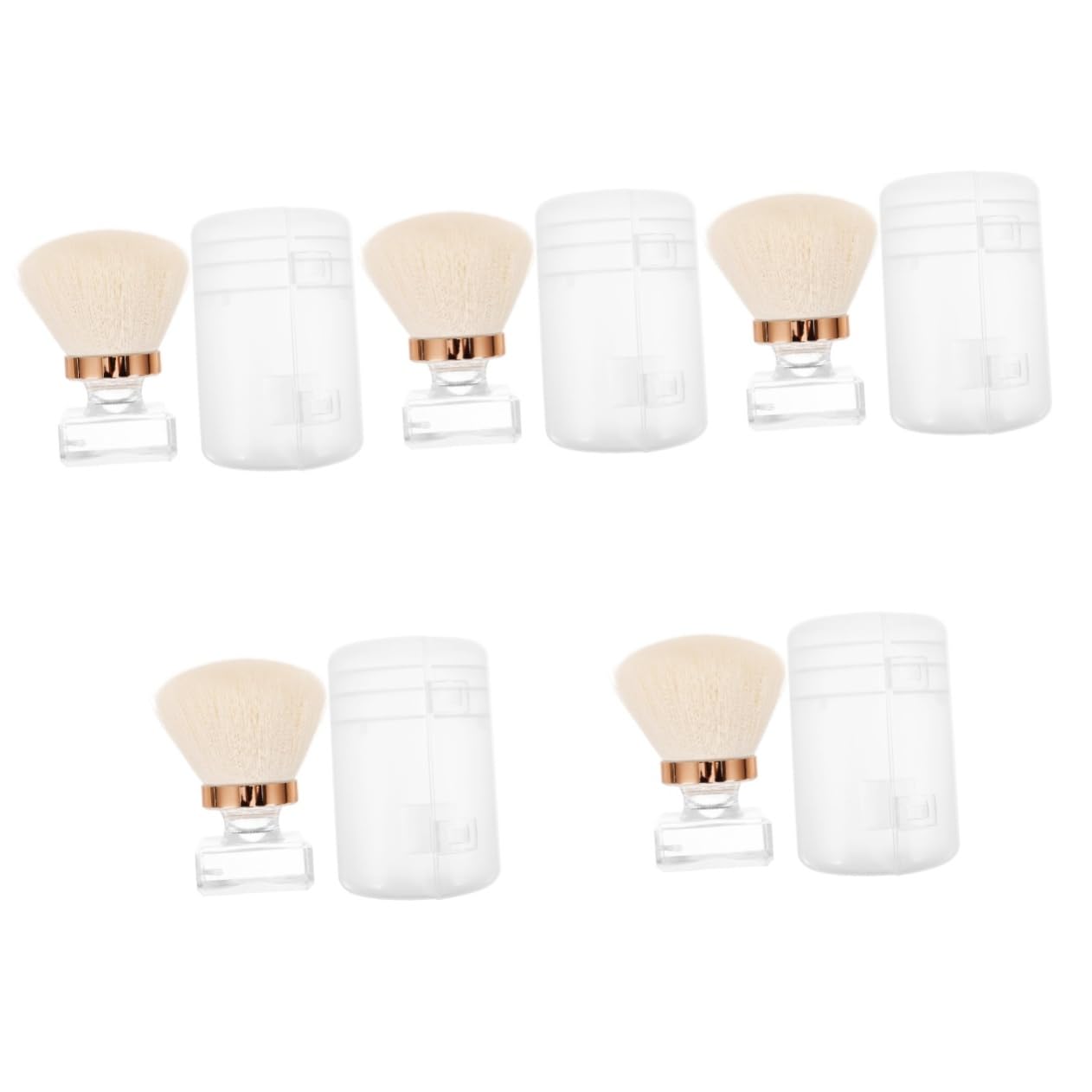 minkissy 5 Piezas Cepillo De Uñas Plumero Cepillo De Maquillaje Cepillo De Base Cepillo De Arte De Uñas Cepillo Depurador De Uñas Cepillo De Rubor Cepillo De Uñas Para Limpieza Cepillo De