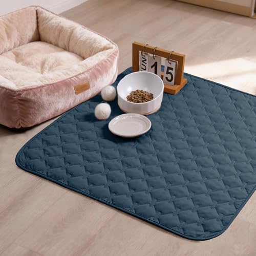 Image of gogobunny 100% Double-Sided Waterproof Dog Bed Cover Pet Blanket Sofa Couch Furniture Protector for Puppy Large Dog Cat, Reversible (30x30 Inch (Pack of 1), Dark Blue /Light Blue)