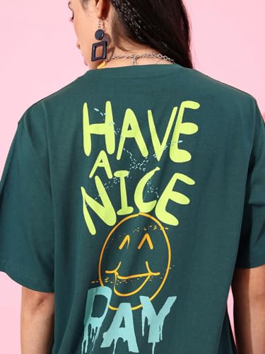 Image of Dillinger Blue Graphic Oversized T-Shirt