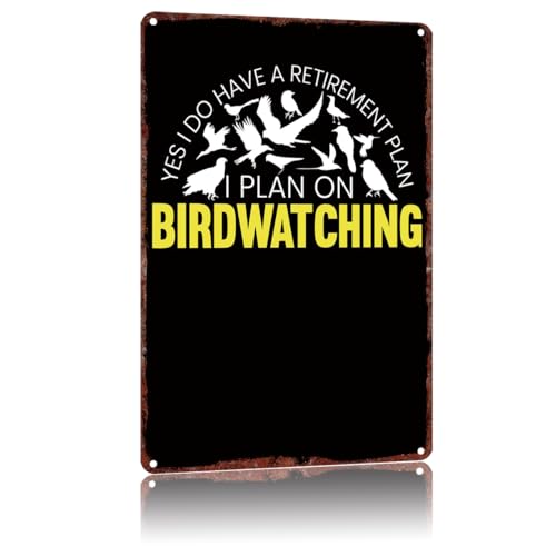 I Plan On Birdwatching Funny Metal Tin Sign Vintage Bath Bathroom Laundry Room Decor...