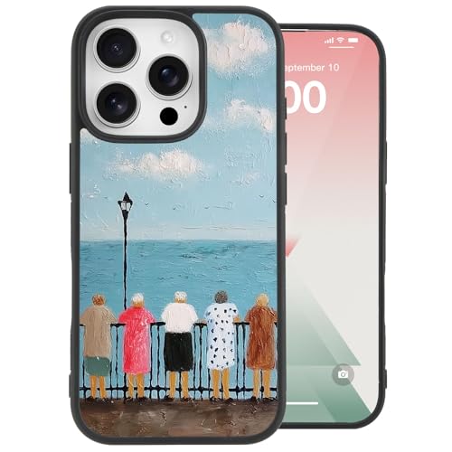 Coque iPhone 16 Pro Max dos rigide anti-choc motif artistique peinture