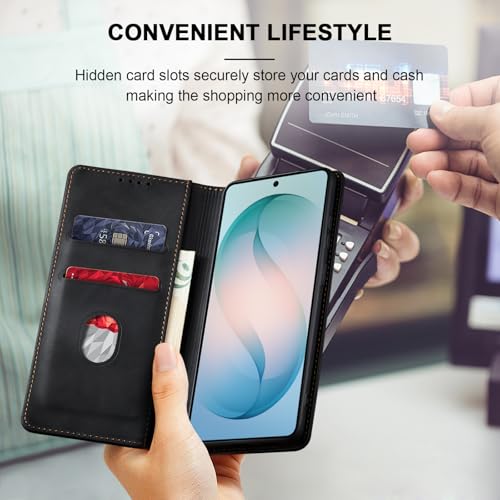 Image of Jasonyu Flip Wallet Case for Samsung Galaxy S26 5G,Black