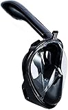 KFGISD, Tauchmaske Schnorchelmaske Unterwasser Anti-Beschlag Vollgesichts-Schwimmschnorchel Tauchausrüstung for Frauen Männer Kinder ,Tauchmaske(Blue,L)