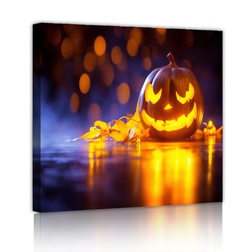 Citrouille toile art mural Halloween pour décorer un dortoir étudiant tendance