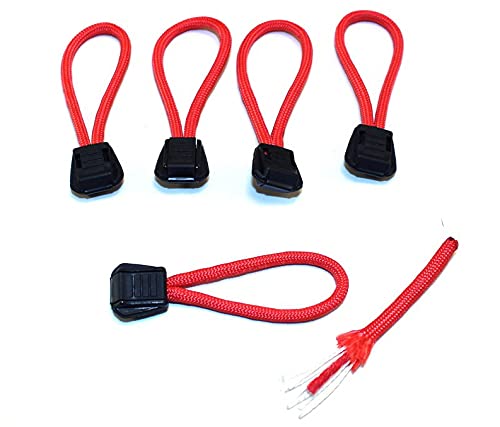 Genuine US 550 FireCord Zipper Pulls x5 (Red)