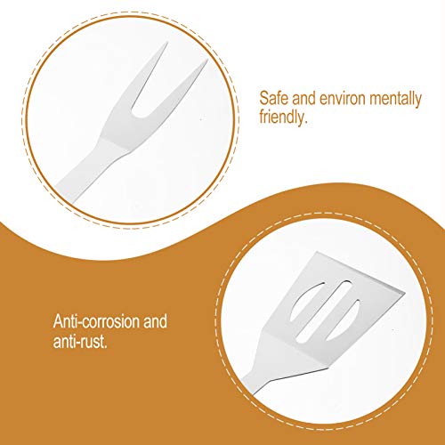 Angoily Conjunto de Utensílios para Grelhar 3 Peças Conjunto de Ferramentas para Churrasqueiras Aces