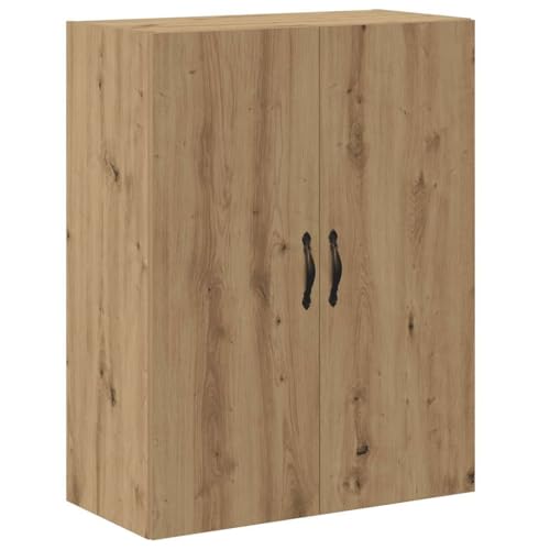 vidaXL wall mounted cabinet artisan oak engineered wood - 3-door storage cupboard for living room/bedroom/study